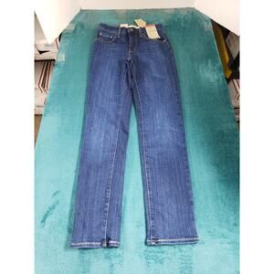 Levis 724 Jeans Size 0 Short Womens Blue Pants Stretch High Rise Straight NWT